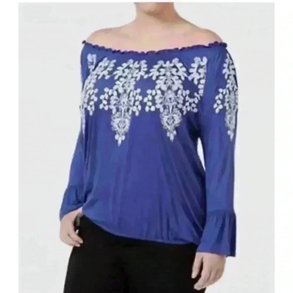 INC International Concepts women's embroidered top‎